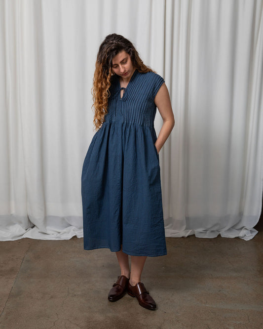 Amelie Dark Teal Organic Cotton Dress