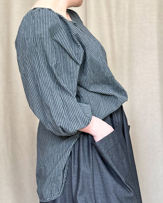 Lucie Organic Cotton Shirt – Grey Metal - Perfectly Imperfect