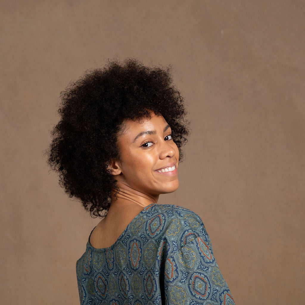 Desiree Paisley Print Cotton Blouse