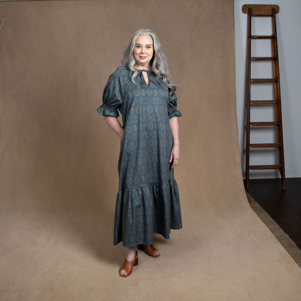 Odette Paisley Cotton Maxi Dress