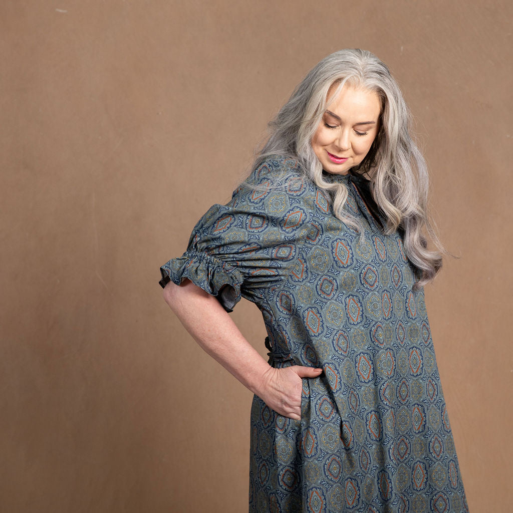 Odette Paisley Cotton Maxi Dress