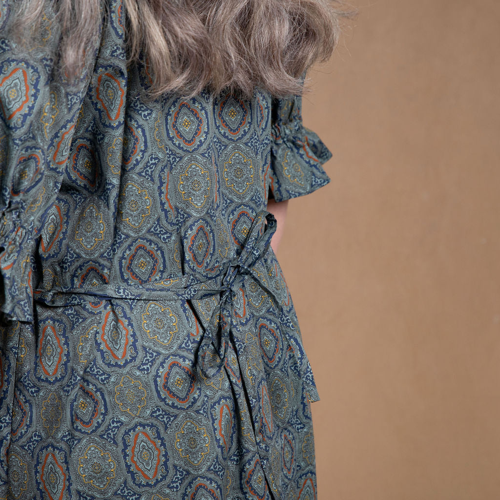 Odette Paisley Cotton Maxi Dress