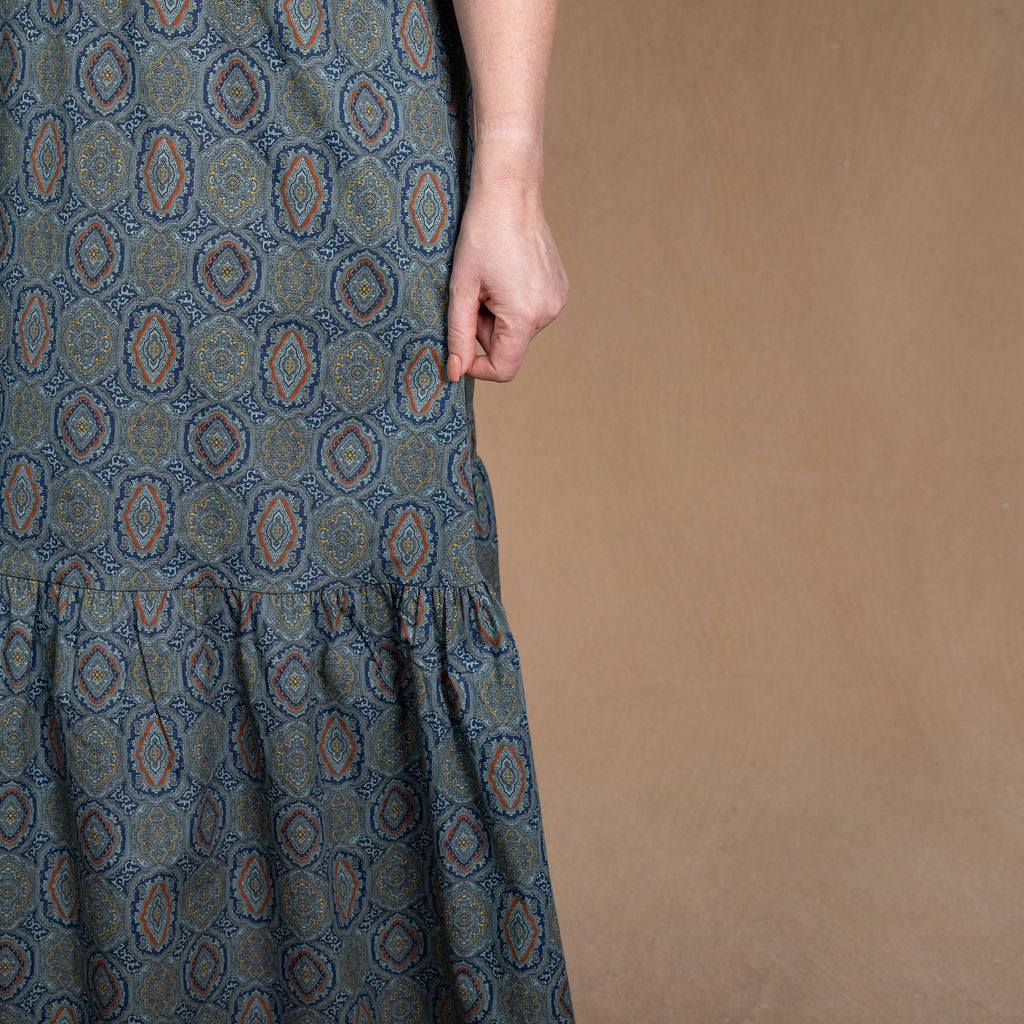 Odette Paisley Cotton Maxi Dress