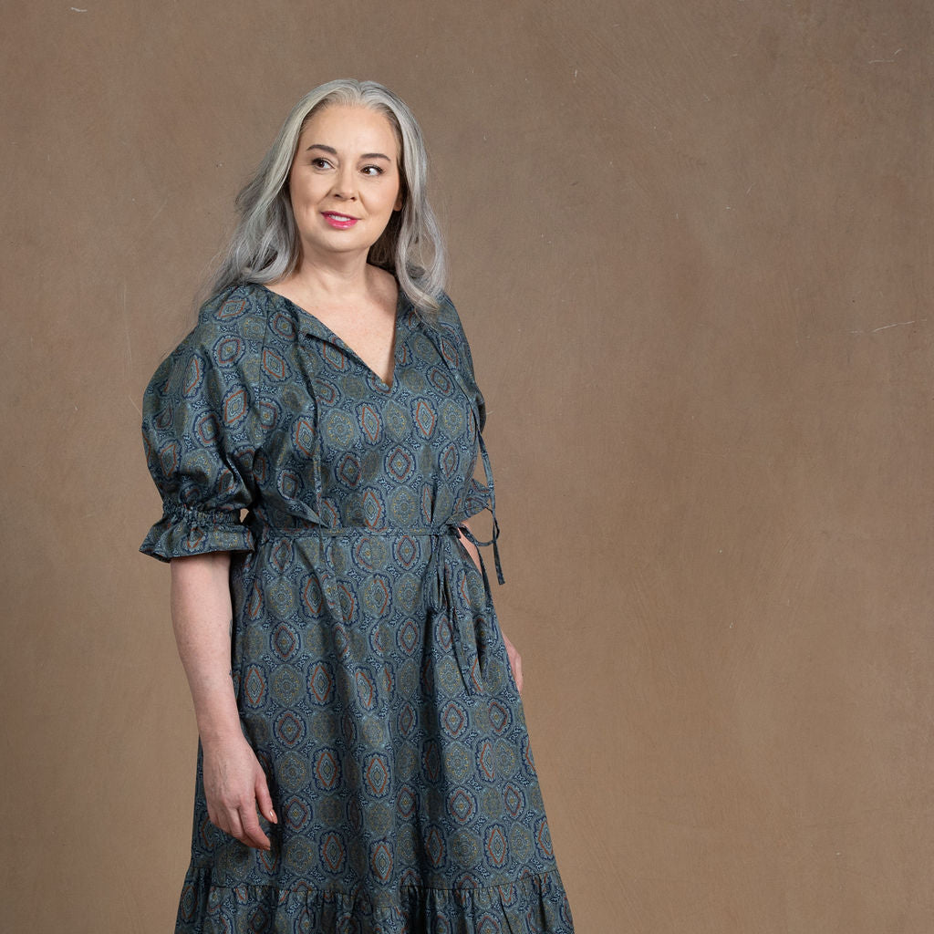 Odette Paisley Cotton Maxi Dress