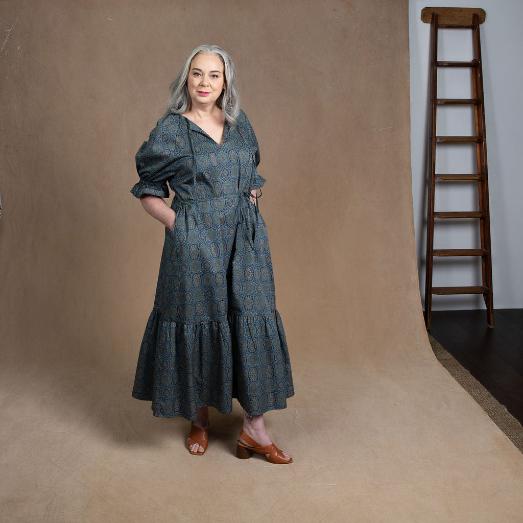 Odette Paisley Cotton Maxi Dress