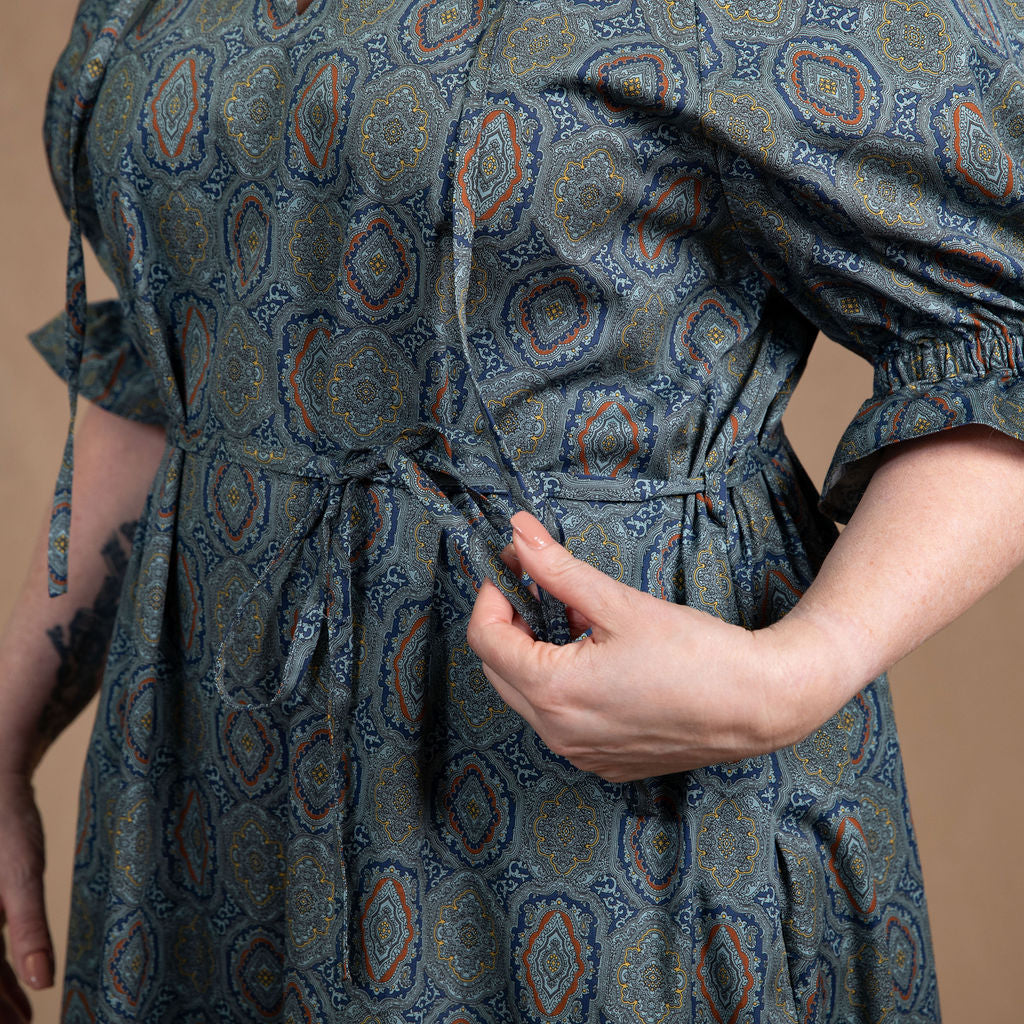 Odette Paisley Cotton Maxi Dress