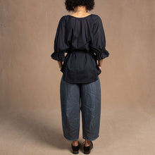 Odette Black Cotton Top