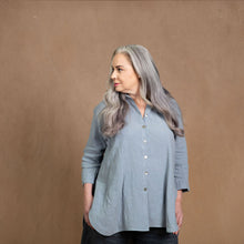 Monat Dove Grey Linen Oversized Shirt