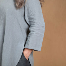 Monat Dove Grey Linen Oversized Shirt