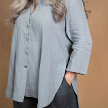 Monat Dove Grey Linen Oversized Shirt