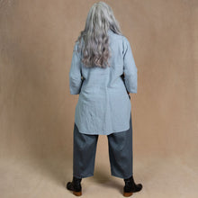 Monat Dove Grey Linen Oversized Shirt