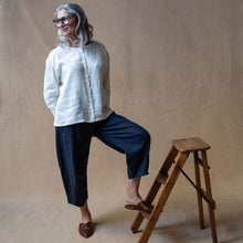 Tokyo Navy Dobby Linen/Cotton Trouser