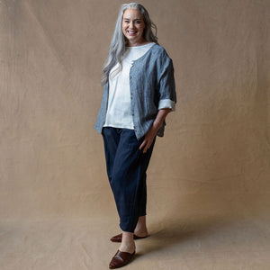 Tokyo Navy Dobby Weave Trouser