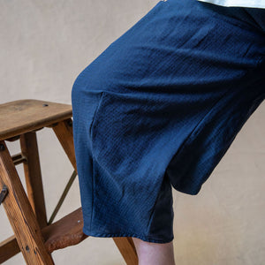 Tokyo Navy Dobby Linen/Cotton Trouser