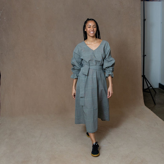 Sophia Plaid Cotton Dress