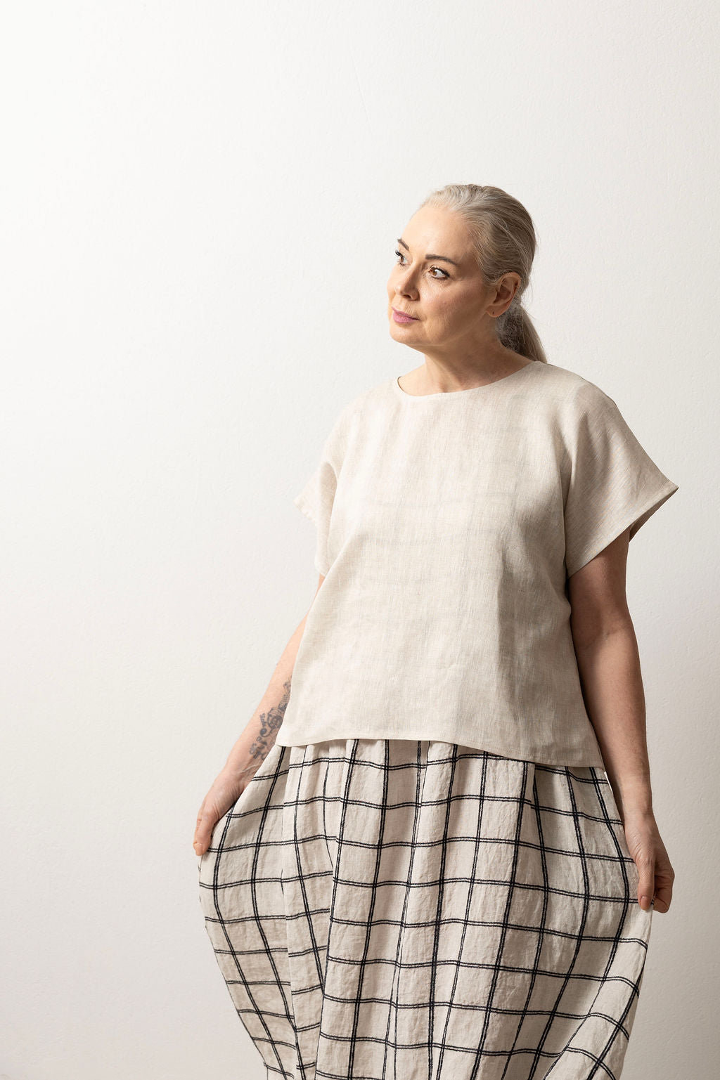 East Village Natural Linen Tee
