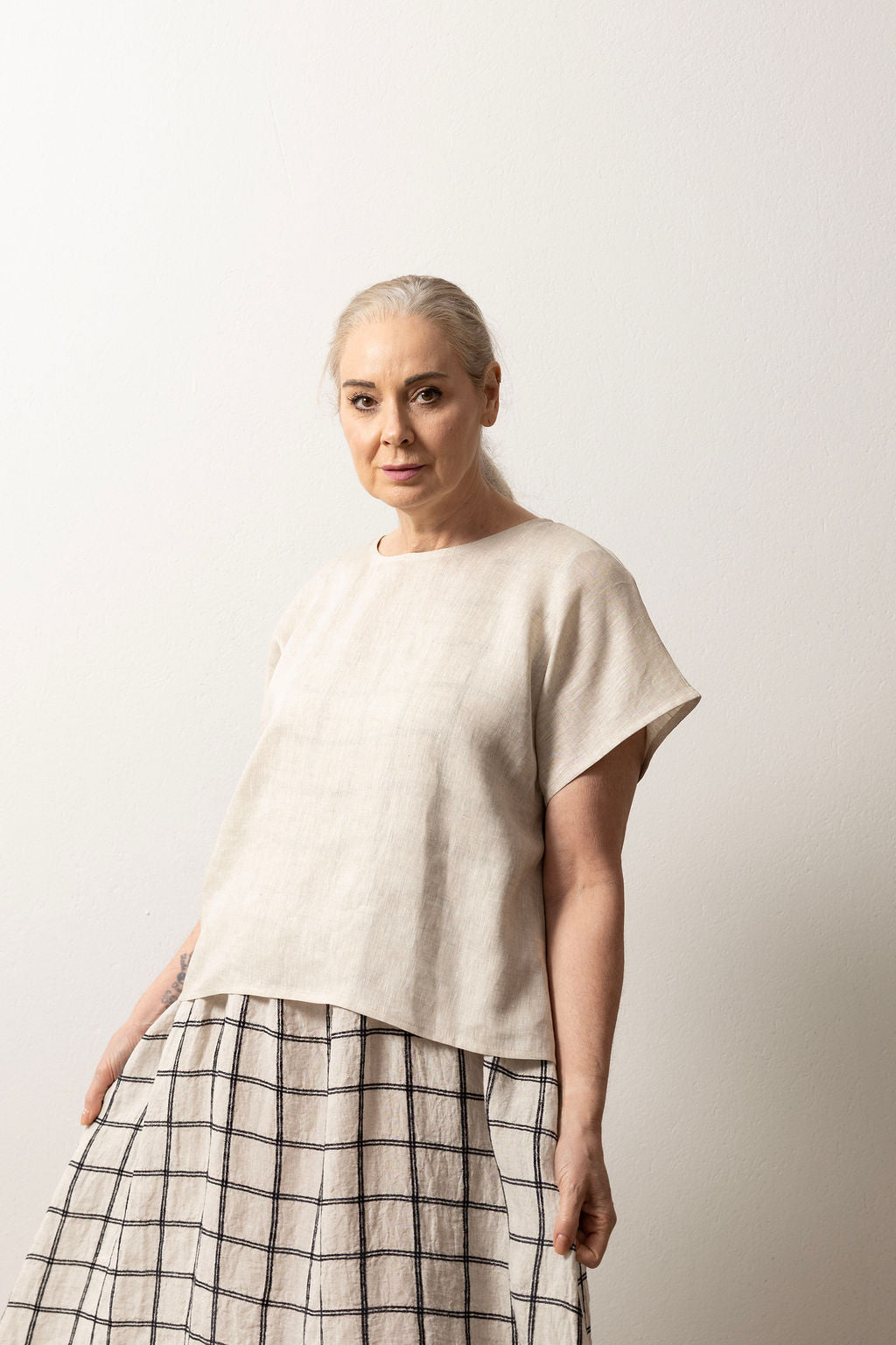 East Village Natural Linen Tee