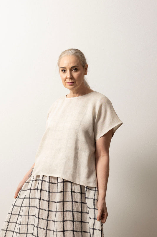 East Village Natural Linen Tee