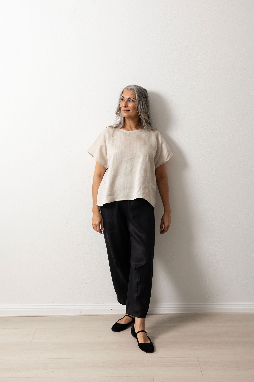 East Village Natural Linen Tee