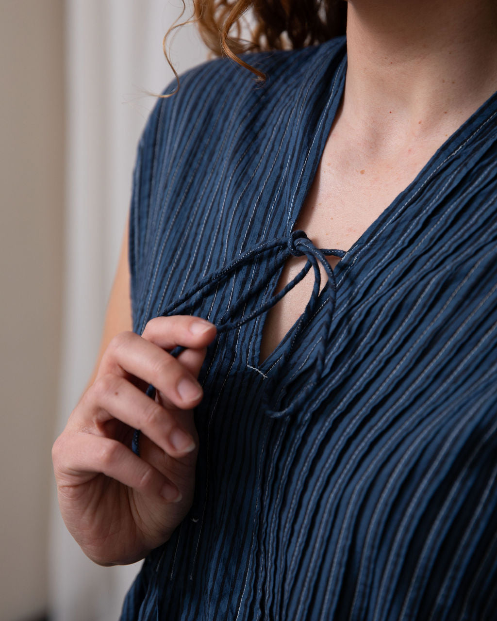 Amelie Dark Teal Organic Cotton Dress