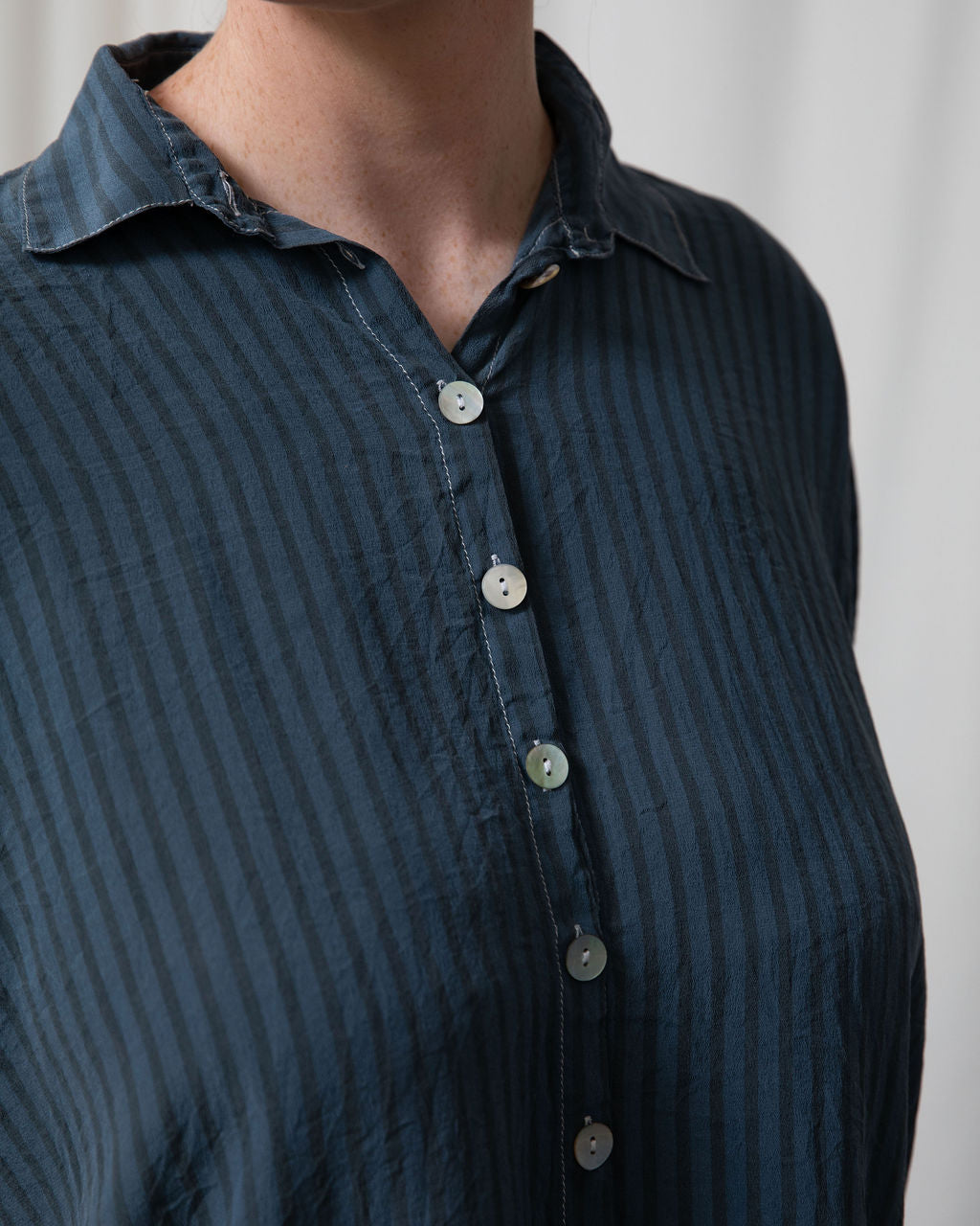 Montana Dusty Blue Silk Shirt