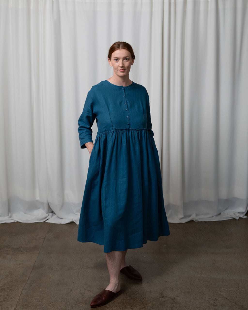 Madison 2.0 Ocean Blue Linen Dress