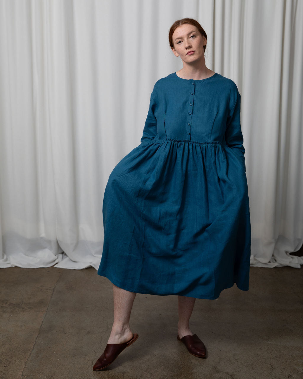 Madison 2.0 Ocean Blue Linen Dress
