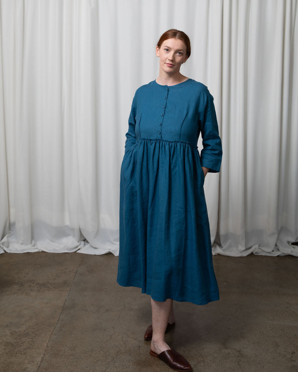 Madison 2.0 Ocean Blue Linen Dress