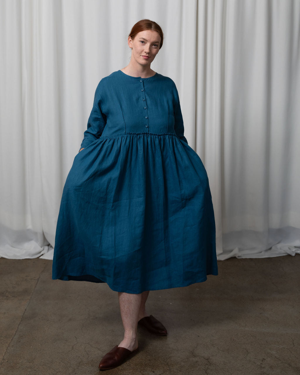 Madison 2.0 Ocean Blue Linen Dress