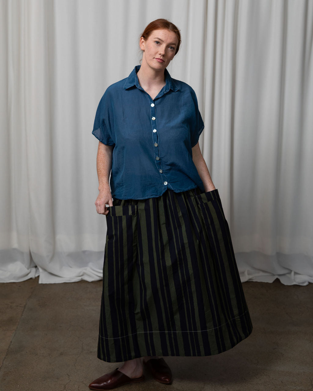 Montana Cobalt Silk/Cotton Shirt