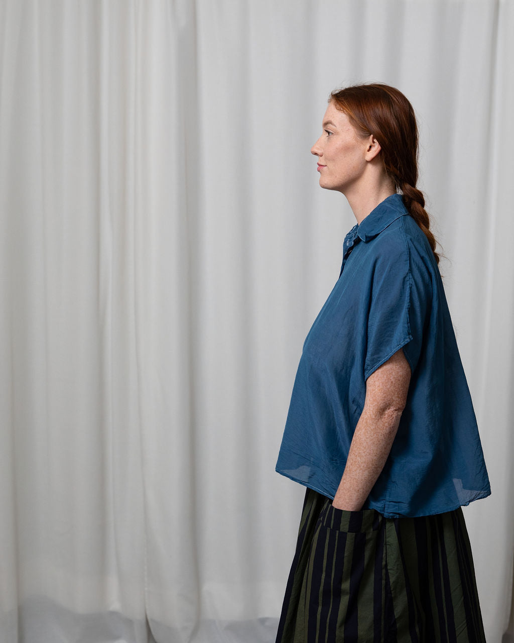 Montana Cobalt Silk/Cotton Shirt