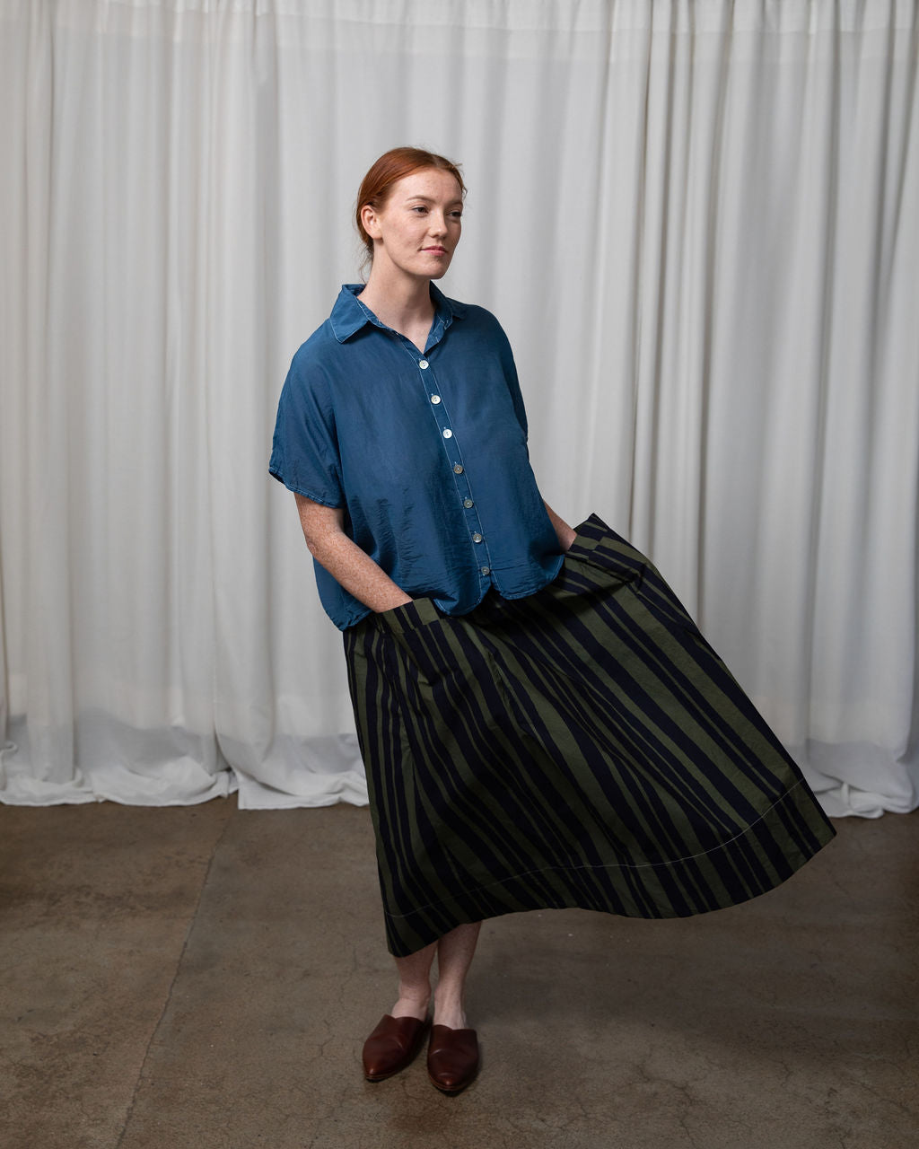 Montana Cobalt Silk/Cotton Shirt