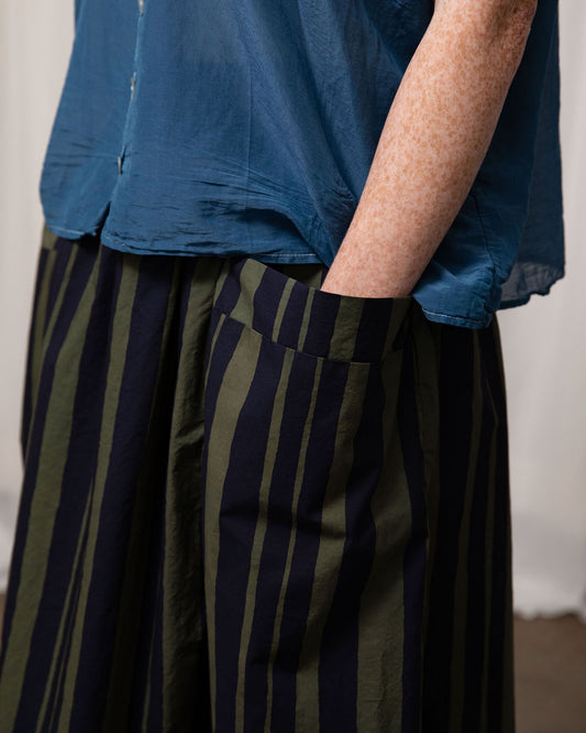 Dessa Water Colour Stripe Cotton Skirt