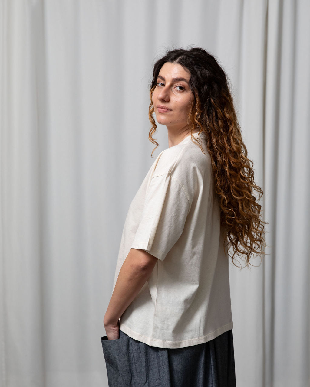 Natural Organic Cotton Boxy Tee