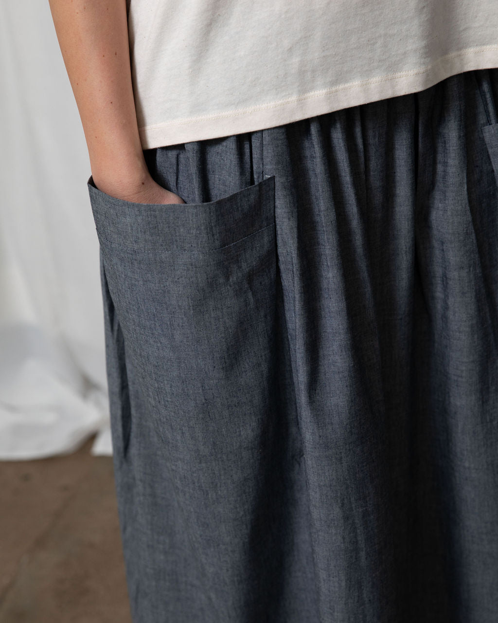 Dessa Japanese Cotton Chambray Skirt