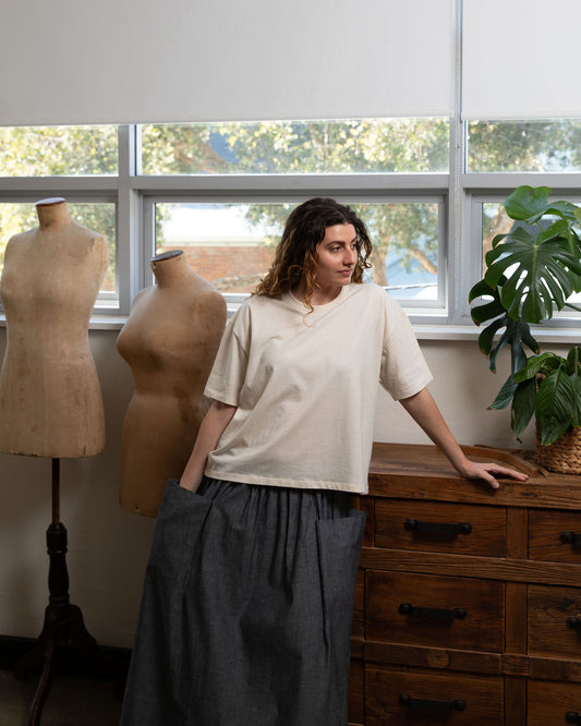 Natural Organic Cotton Boxy Tee
