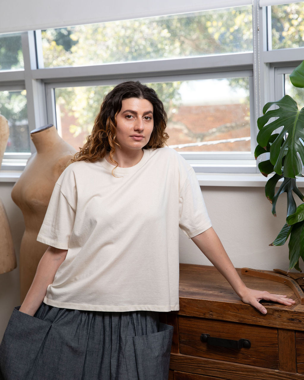 Natural Organic Cotton Boxy Tee
