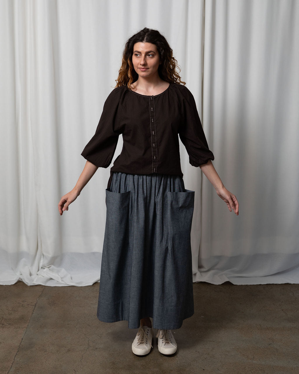 Lucie Organic Cotton Shirt – Espresso Edition