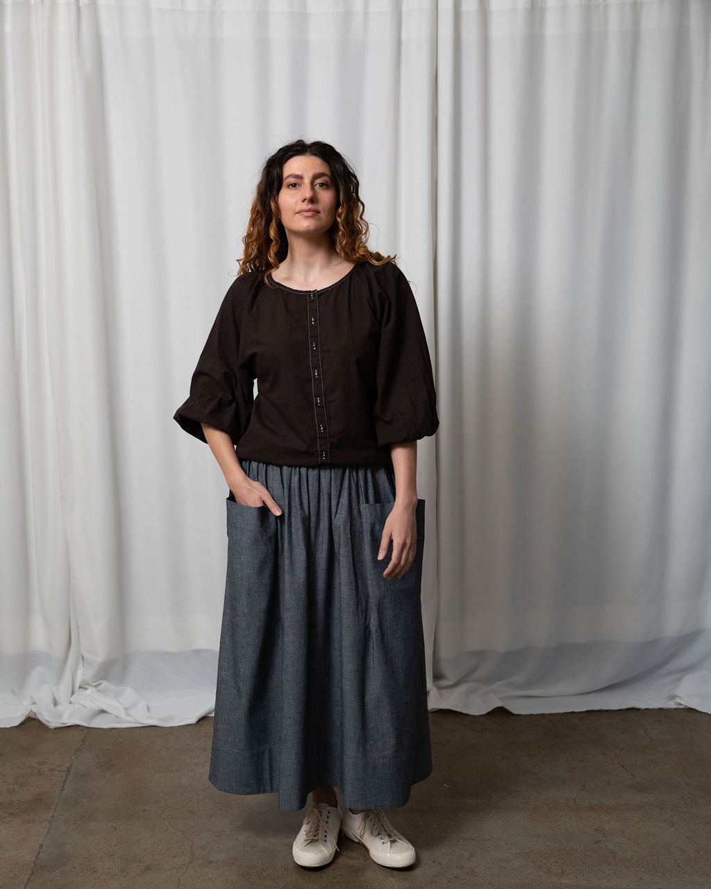 Lucie Organic Cotton Shirt – Espresso Edition