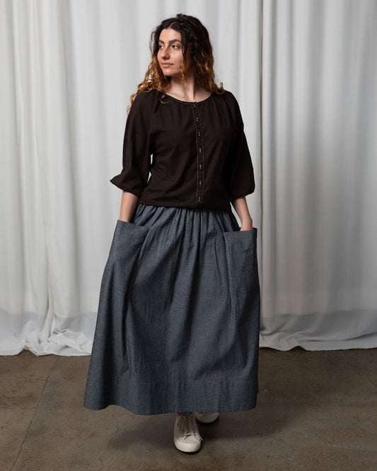 Dessa Japanese Cotton Chambray Skirt