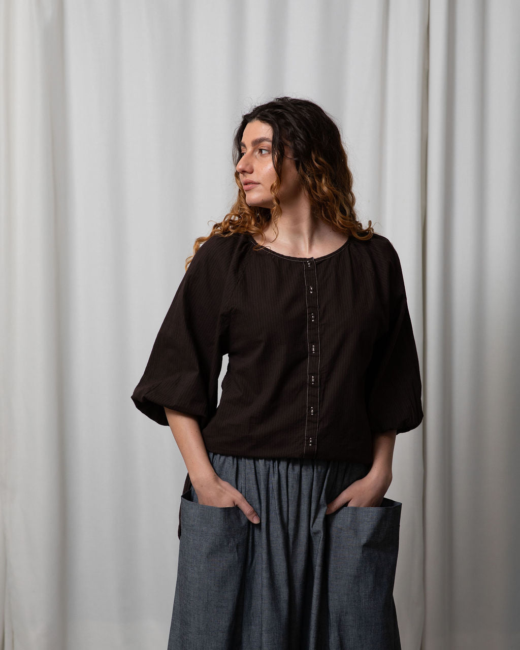 Dessa Japanese Cotton Chambray Skirt