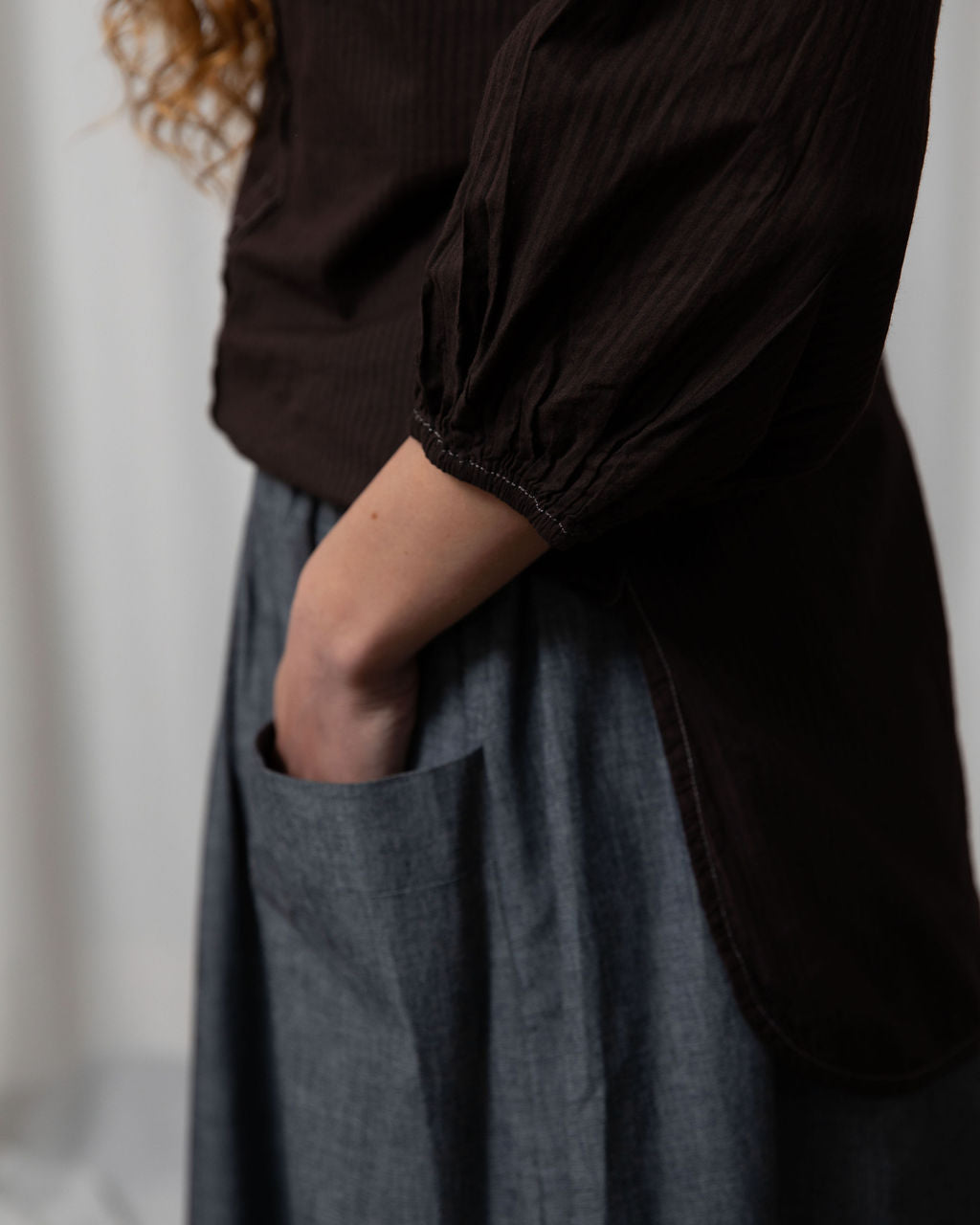 Lucie Organic Cotton Shirt – Espresso Edition