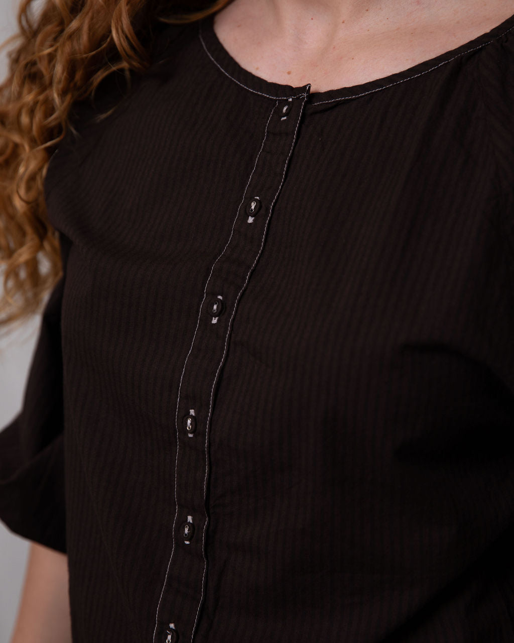 Lucie Organic Cotton Shirt – Espresso Edition