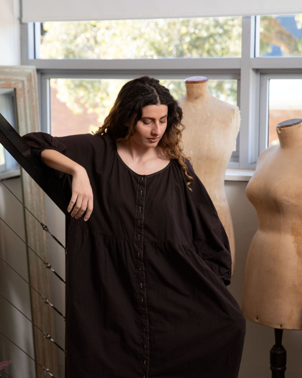 Layla Organic Cotton Dress – Espresso Edition