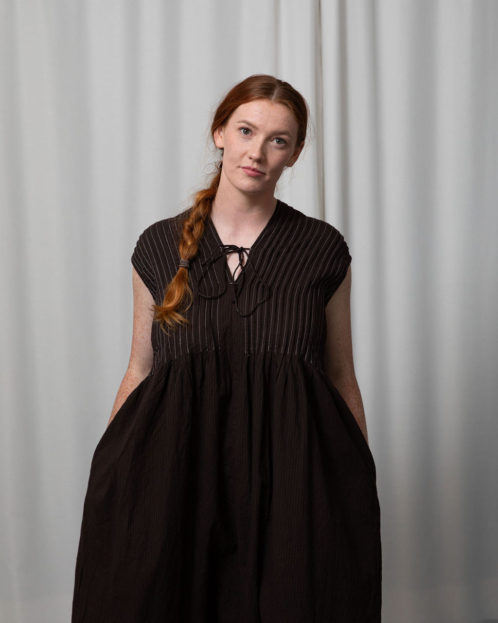 Amelie Organic Cotton Dress – Espresso Edition