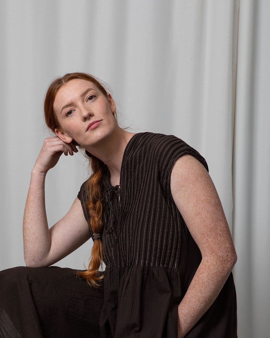 Amelie Organic Cotton Dress – Espresso Edition