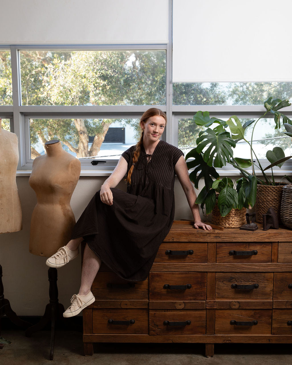 Amelie Organic Cotton Dress – Espresso Edition