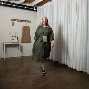 Layla Khaki Organic Cotton Dress