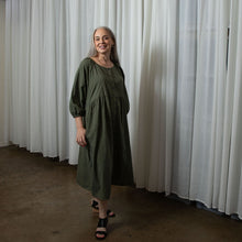Layla Khaki Organic Cotton Dress