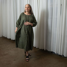 Layla Khaki Organic Cotton Dress